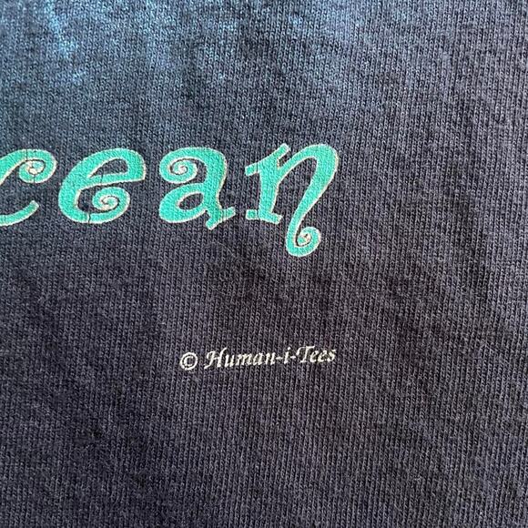 Vintage 90s Human-i-Tees Dolphins Poetry in Ocean Nature T-shirt XL Fits Large - Picture 3 of 6